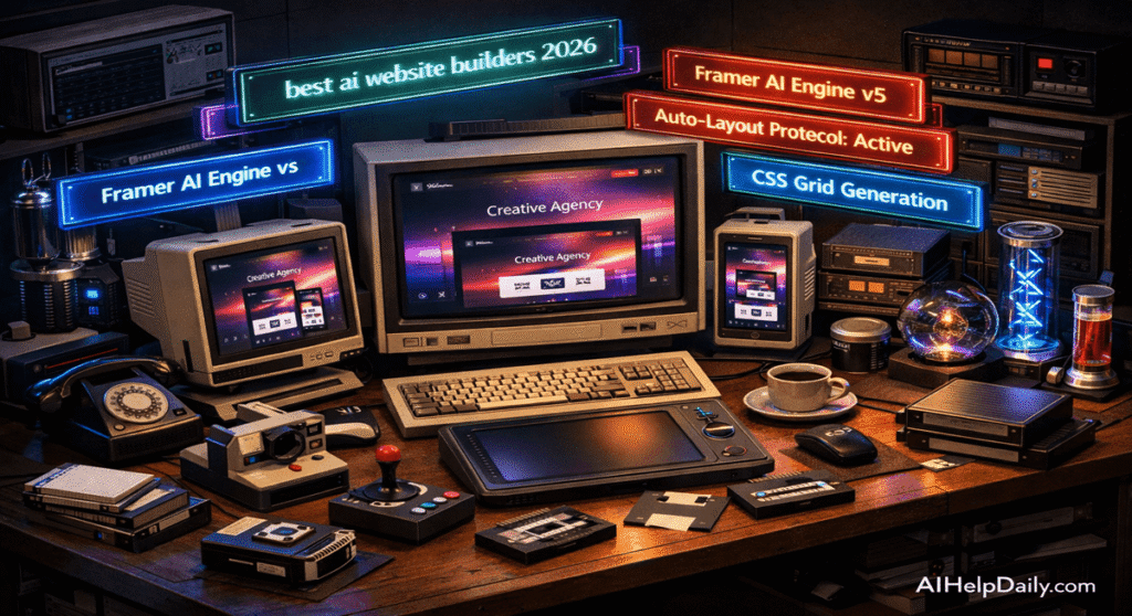 best ai website builders: Comparing responsive grid layout generation and interface frameworks.