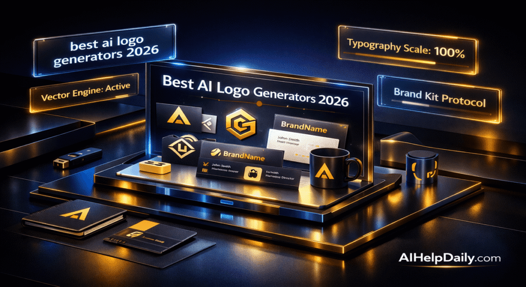 best ai logo generators: A showcase of automated branding assets and vector scale optimization.